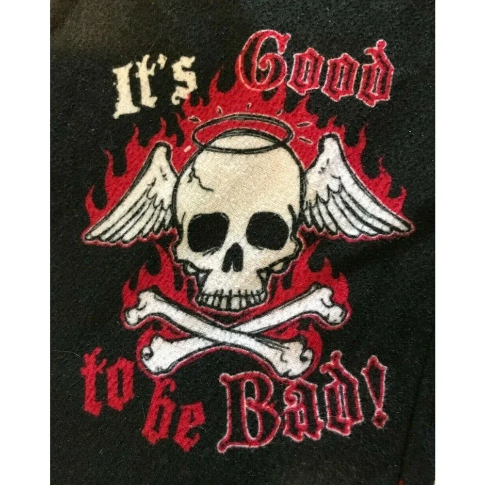 JOE BOXER It's Good To Be Bad Skeleton Pajama Pant Black Polyester Kids L 10-12